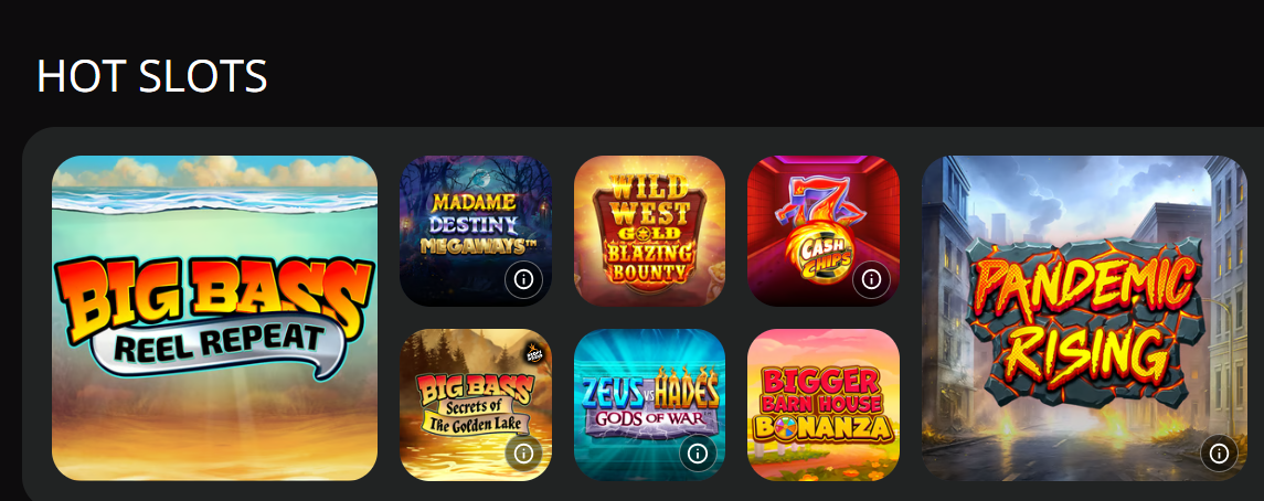 666 Casino hot slots — Big Bass, Madame Destiny Megaways, Wild West Gold